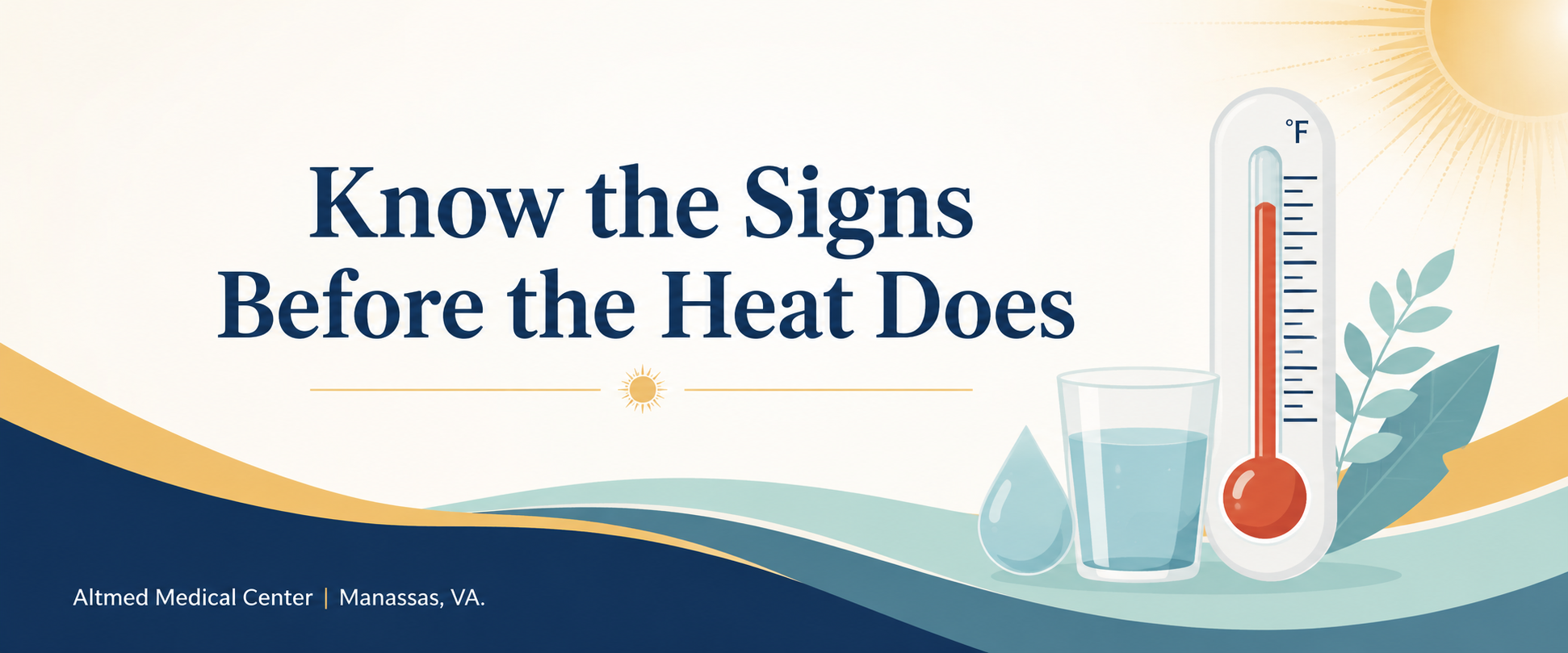 Banner showing the warning of excess heat